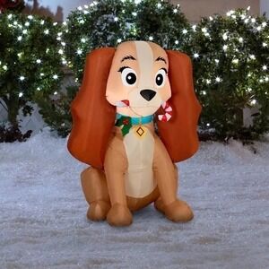 Disney 3.2 FT Lady and the Tramp Airblown Lighted Yard Christmas Inflatable